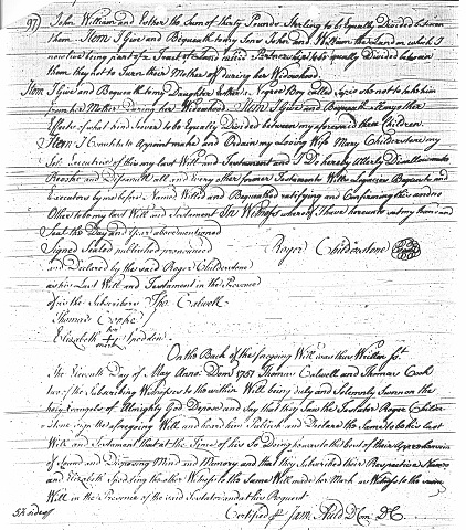 Will of Roger Childerstone, p. 2